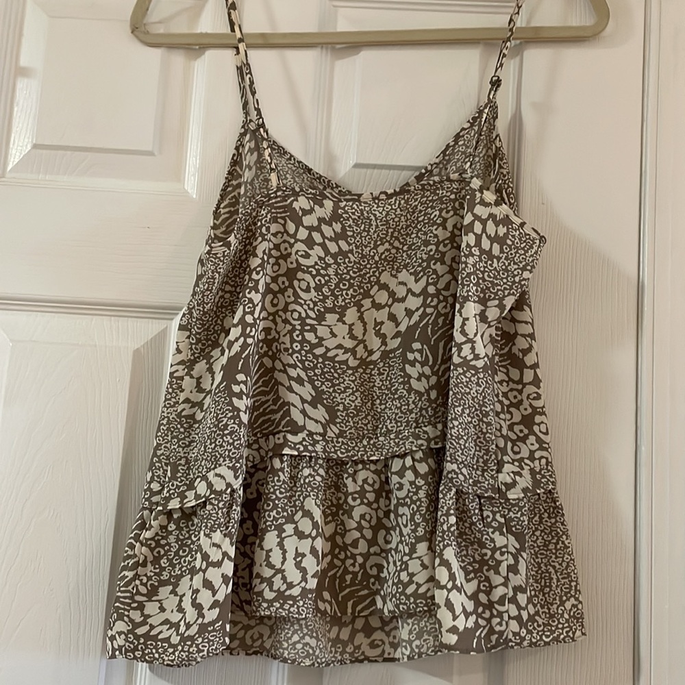 Gray and white animal print blouse - Size S - Picture 3 of 3